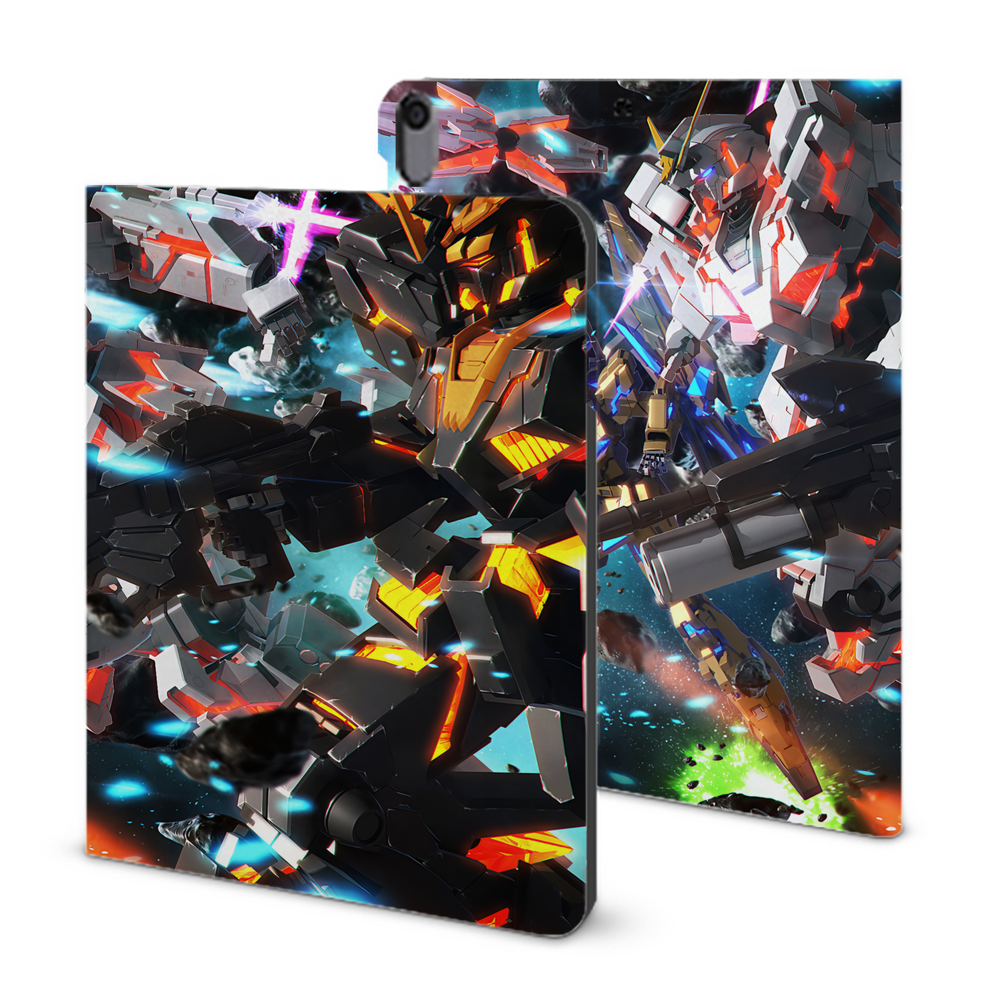 （画像用） 機動戦士ガンダム Mobile Suit Gundam IPad ケース ブック型 PUレザー TPU 耐衝撃 軽量 薄型 ペン収納なし 全面保護 IPad 各モデル対応